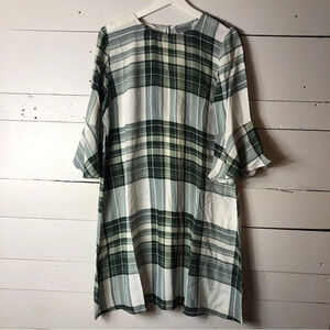 New Conditions Apply Anthropologie Plaid Viscose Mini Dress Size Small